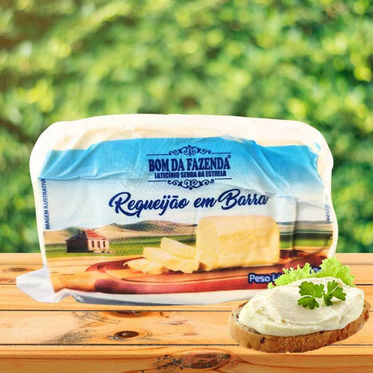 Requeijão em Barra Artesanal Bom da Fazenda Produzido em Divinolândia - SP, 500g