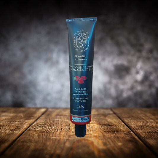 Geleia de Morango com Baunilha Compotas Ibá 125g - Sabor Autêntico do Brasil, Natural e Sem Conservantes