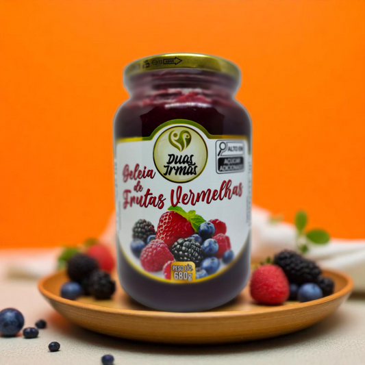 Geleia de Frutas Vermelhas Artesanal Duas Irmãs, Produzida na Serra da Canastra 680g